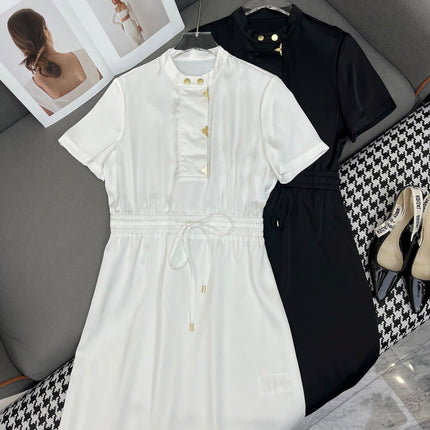 ROUND-NECK SHORT-SLEEVE DRESS 253297