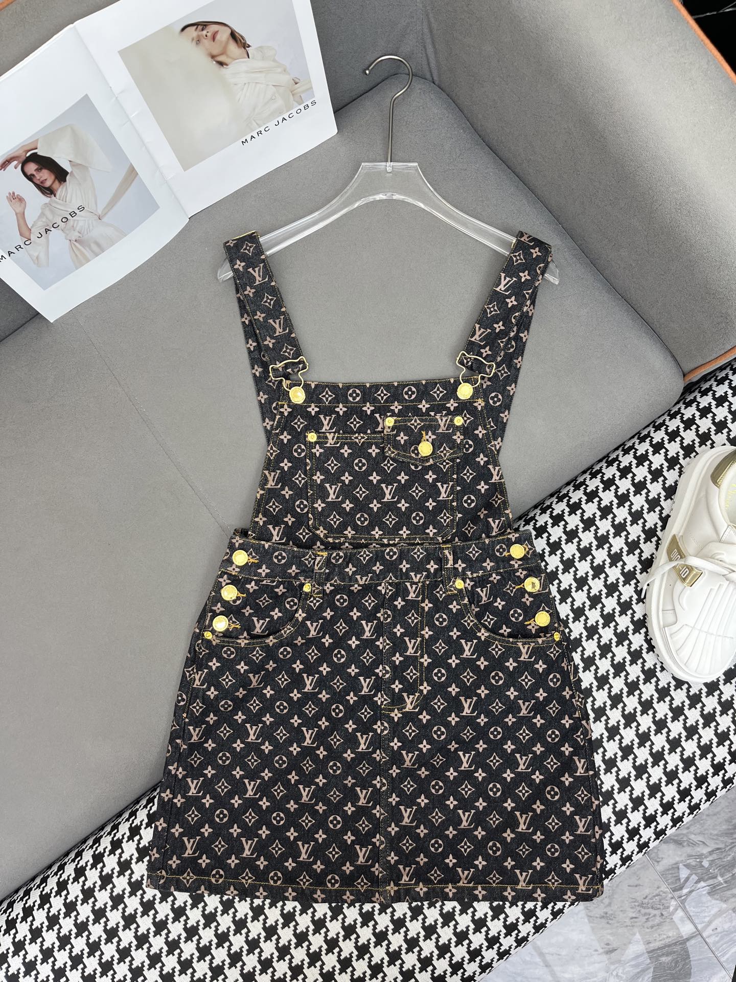 LV NEW DENIM OVERALL DRESS 269064
