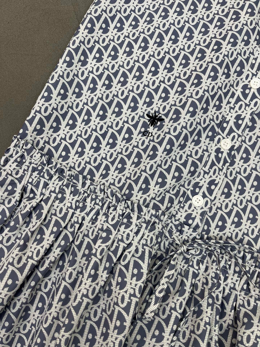 DIOR SLEEVELESS PRINTED DENIM DRESS 269128