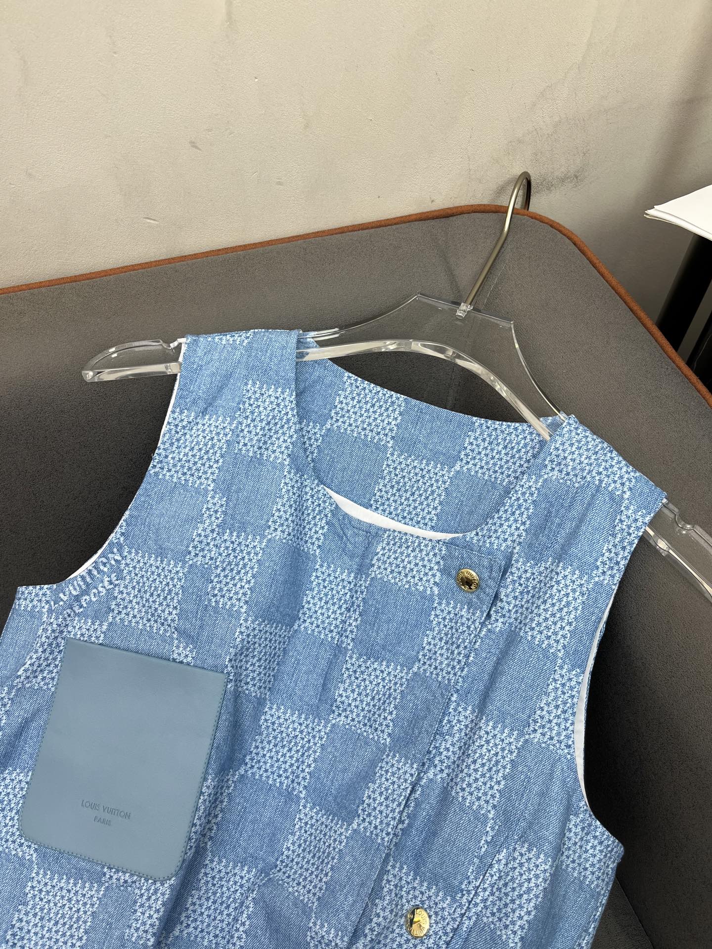 LV TANK DRESS BLUE 25S IN POLYESTER 266630