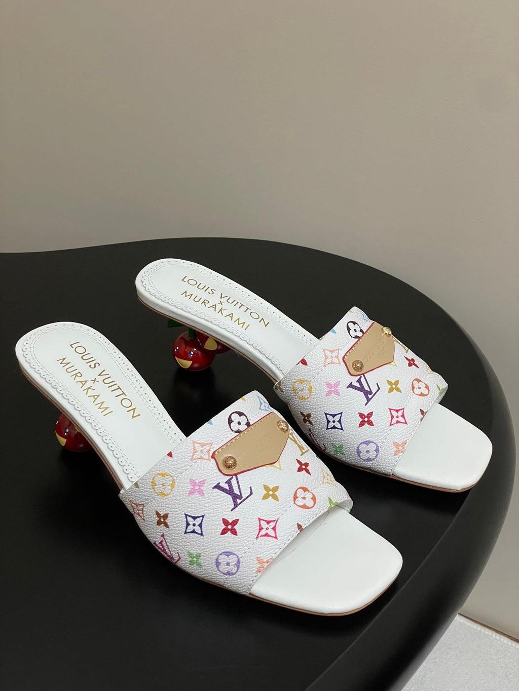 LV MURAKAMI HIGH-HEEL SANDALS 55MM IN MULTICOLOR MONOGRAM COATED CANVAS