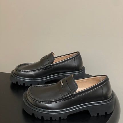 LOEWE 26S LOAFER IN DARK OLIVE GRAY CALFSKIN