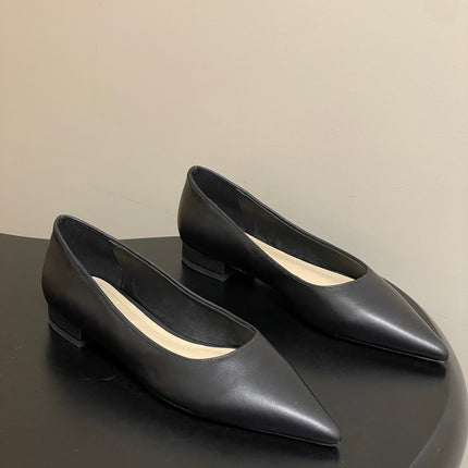 GIANVITO ROSSI 26S FLATS IN BLACK CALFSKIN
