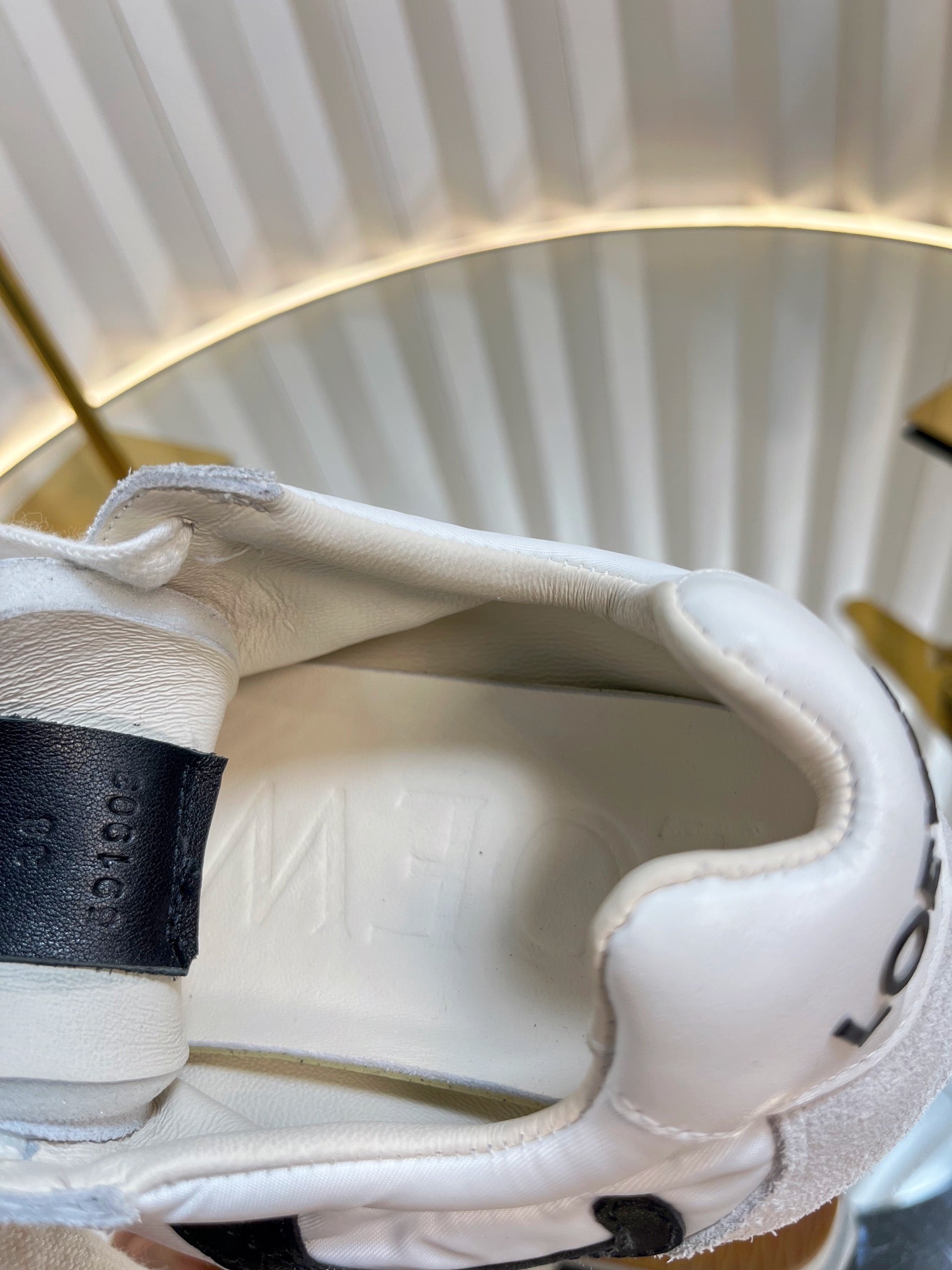 LOEWE 26S RUNNER 2.0 SNEAKERS IN WHITE FABRIC AND SUEDE