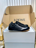 LOEWE 26S RUNNER 2.0 SNEAKERS IN BLACK CALFSKIN AND SUEDE