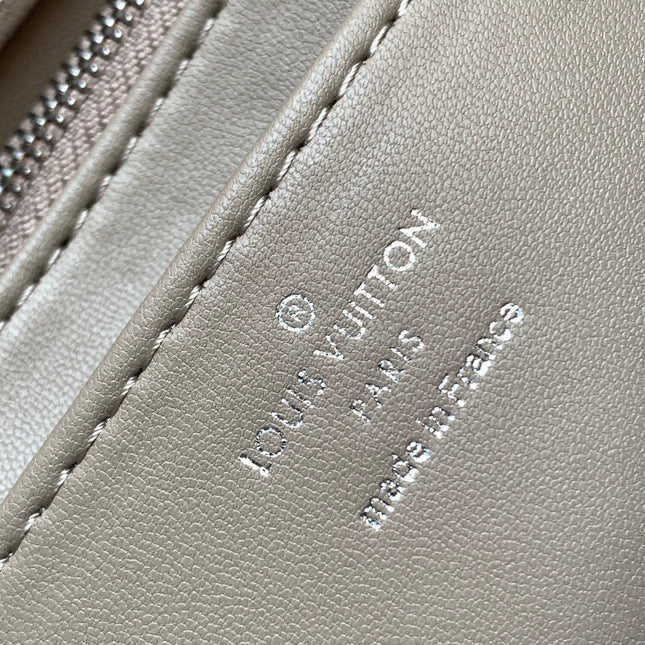 LV 25S GO-14 MM 23 IN BROWN QUILTED LAMBSKIN SILVER HARDWARE