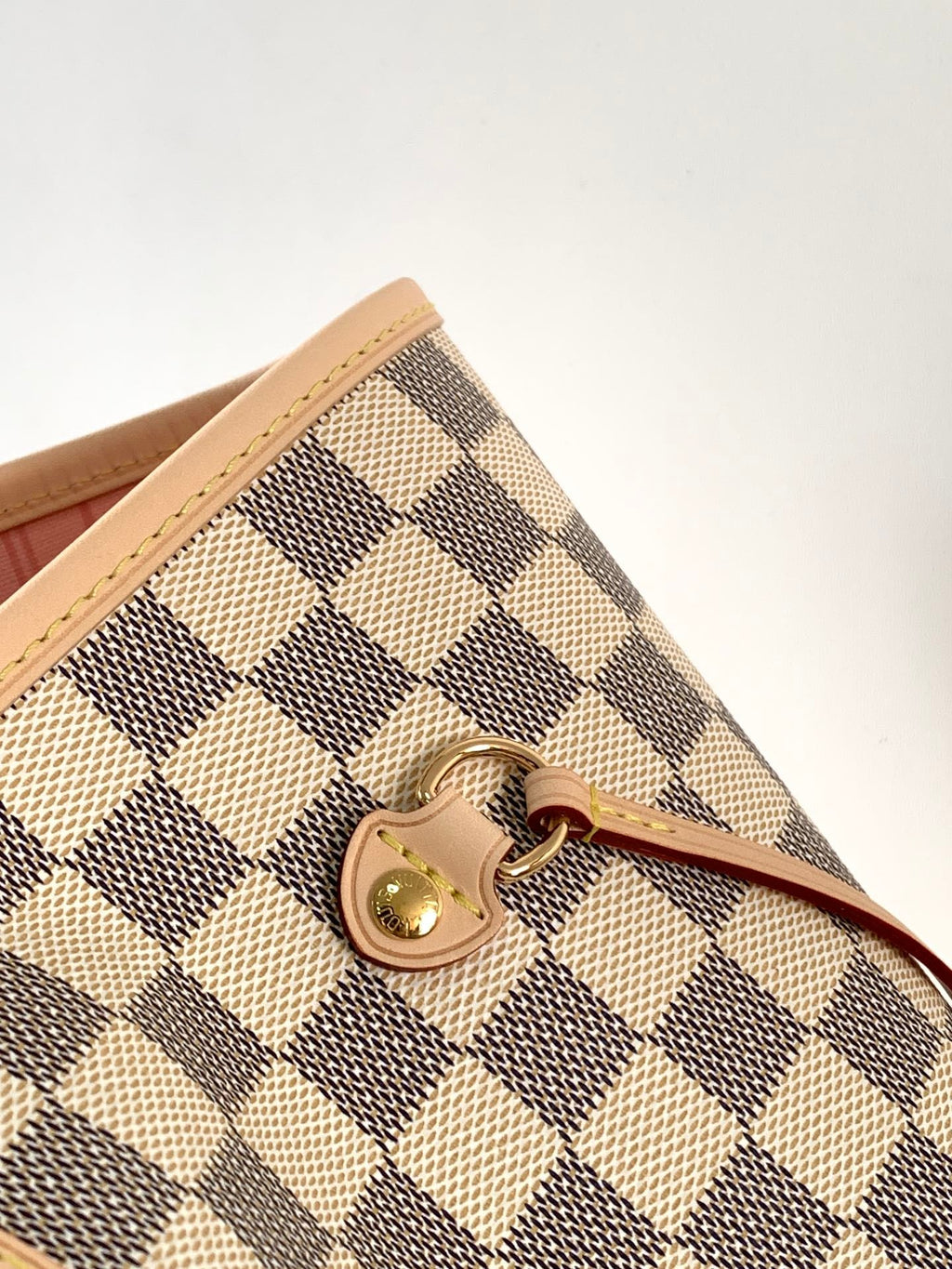 LV NEVERFULL 39 MM IN BEIGE DAMIER AZUR CANVAS