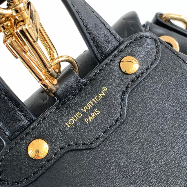 LV COUSSIN BACKPACK CRAFTED FROM 20 IN BLACK MONOGRAM CALFSKIN