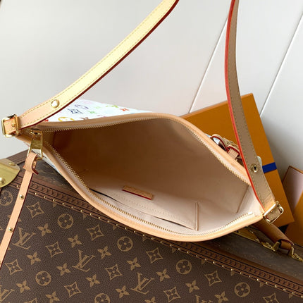 LV 26S CARRYALL EAST WEST BAG 36 IN WHITE CANVAS FABRIC