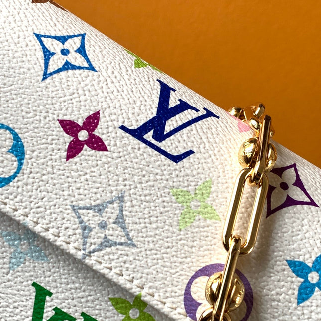 LV 26S WALLET ON CHAIN IVY 23 IN WHITE COATED CANVAS