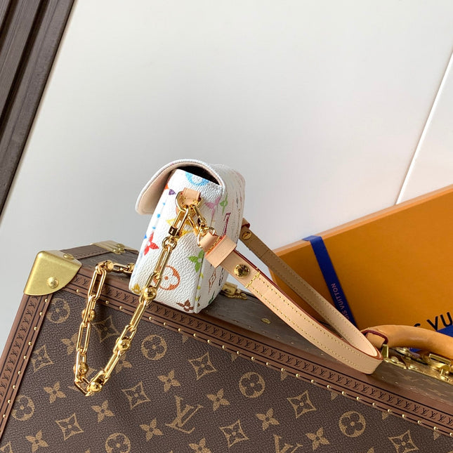 LV 26S WALLET ON CHAIN IVY 23 IN WHITE COATED CANVAS