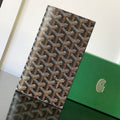 RICHELIEU CHECKBOOK WALLET 19 IN BROWN GOYARDINE CANVAS AND CALFSKIN