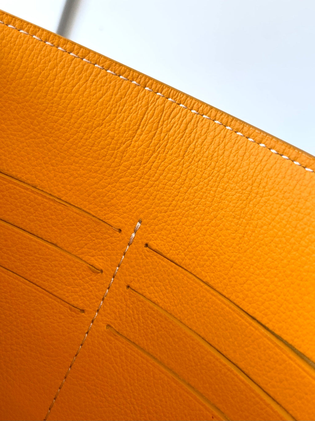 CHYPRE WALLET-POUCH 21 IN YELLOW GOYARDINE CANVAS AND CALFSKIN