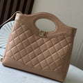 CHANEL 26S MINI SHOPPING BAG 32 IN TAUPE BROWN LAMBSKIN