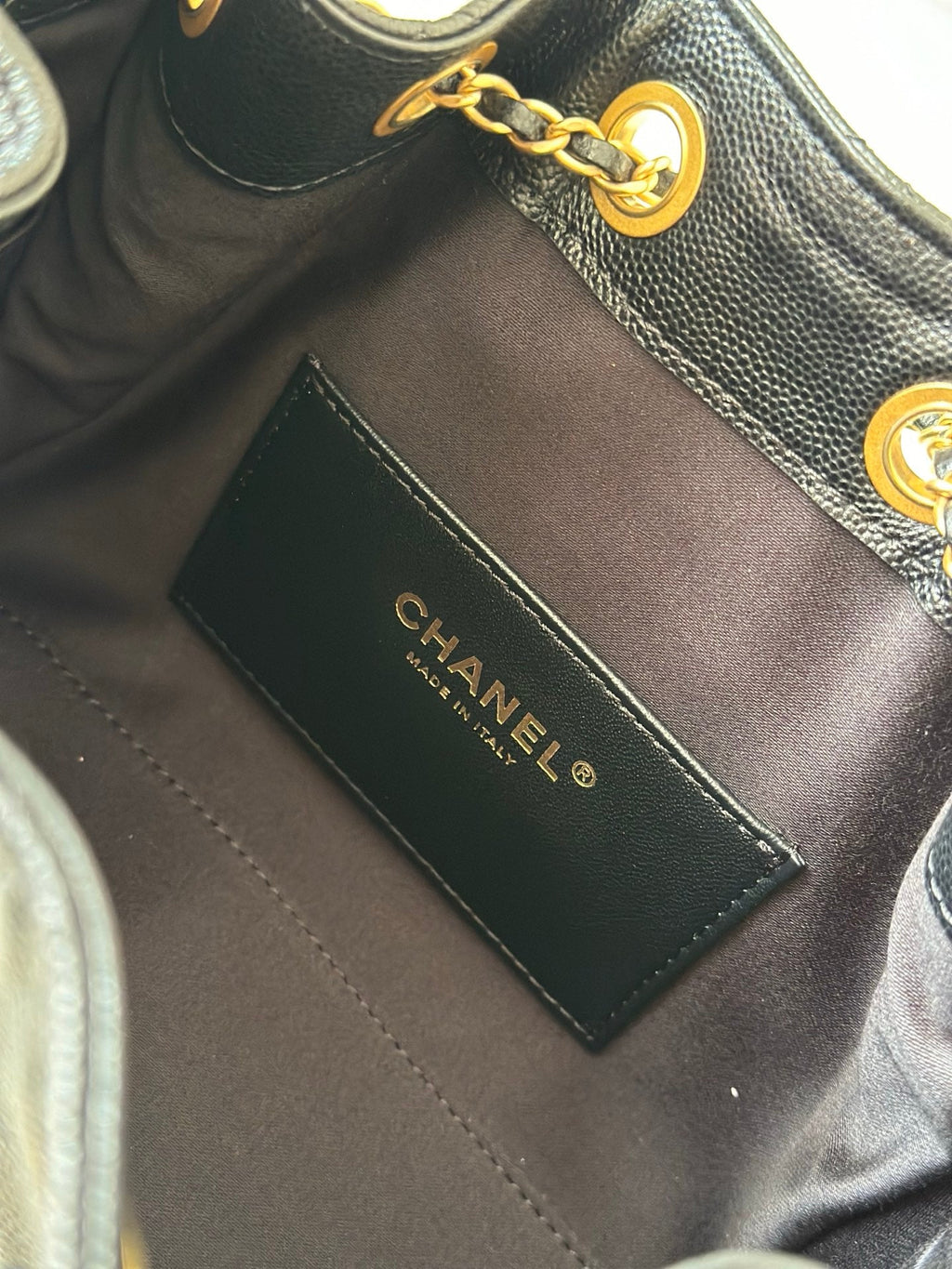 CHANEL 25S HOBO BAG 22 IN BLACK CAVIAR CALFSKIN GOLD HARDWARE