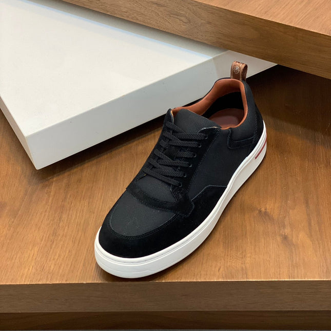 LP NEWPORT WALK SNEAKERS BLACK AND ANCHOR SUEDE