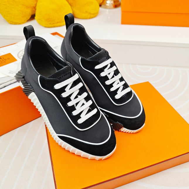 BOUNCING SNEAKERS BLACK CALFSKIN STYLIZED