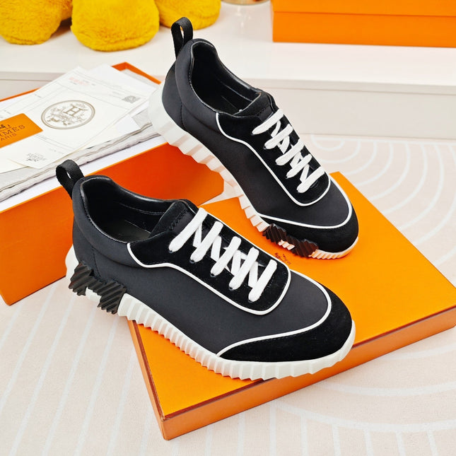 BOUNCING SNEAKERS BLACK CALFSKIN STYLIZED