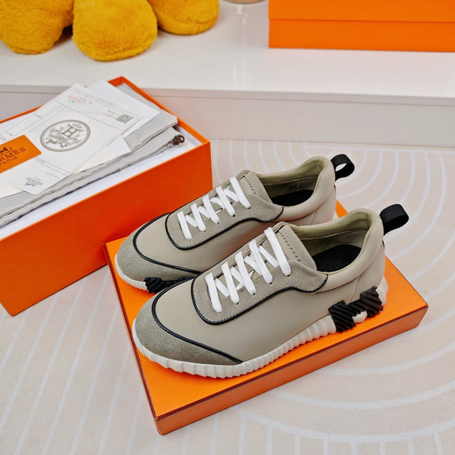 BOUNCING SNEAKERS GRAY CALFSKIN STYLIZED