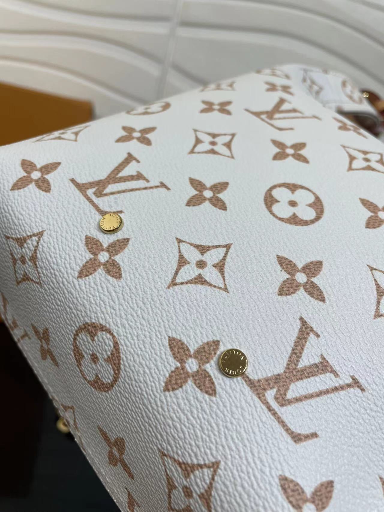 LV ATLANTIS BB 17 IN WHITE MONOGRAM COATED CANVAS