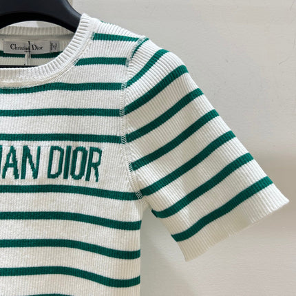 DIOR 25S STRIPED SHORT-SLEEVE T-SHIRT 671