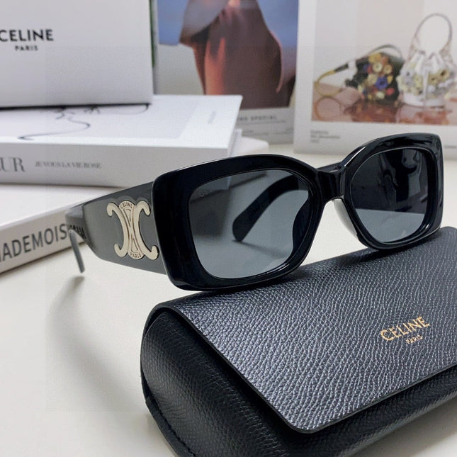 TRIOMPHE SUNGLASSES 548601 IN BLACK ACETATE SILVER LOGO
