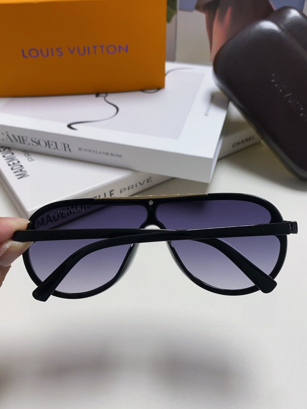 BLACKWOOD SUNGLASSES 567461 IN BLACK ACETATE GOLD METAL
