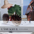 PARTY PILOT SUNGLASSES 567464 IN GOLD METAL BROWN SMOKE LENSES