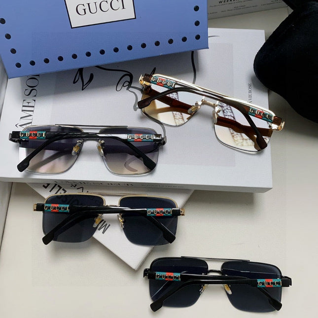 RECTANGULAR FRAME SUNGLASSES 576873 IN METAL