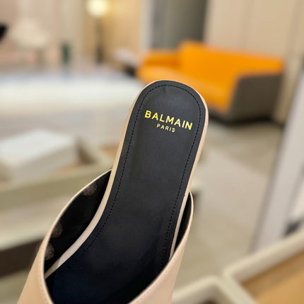 BALMAIN 26S SANDALS IN BEIGE CALFSKIN