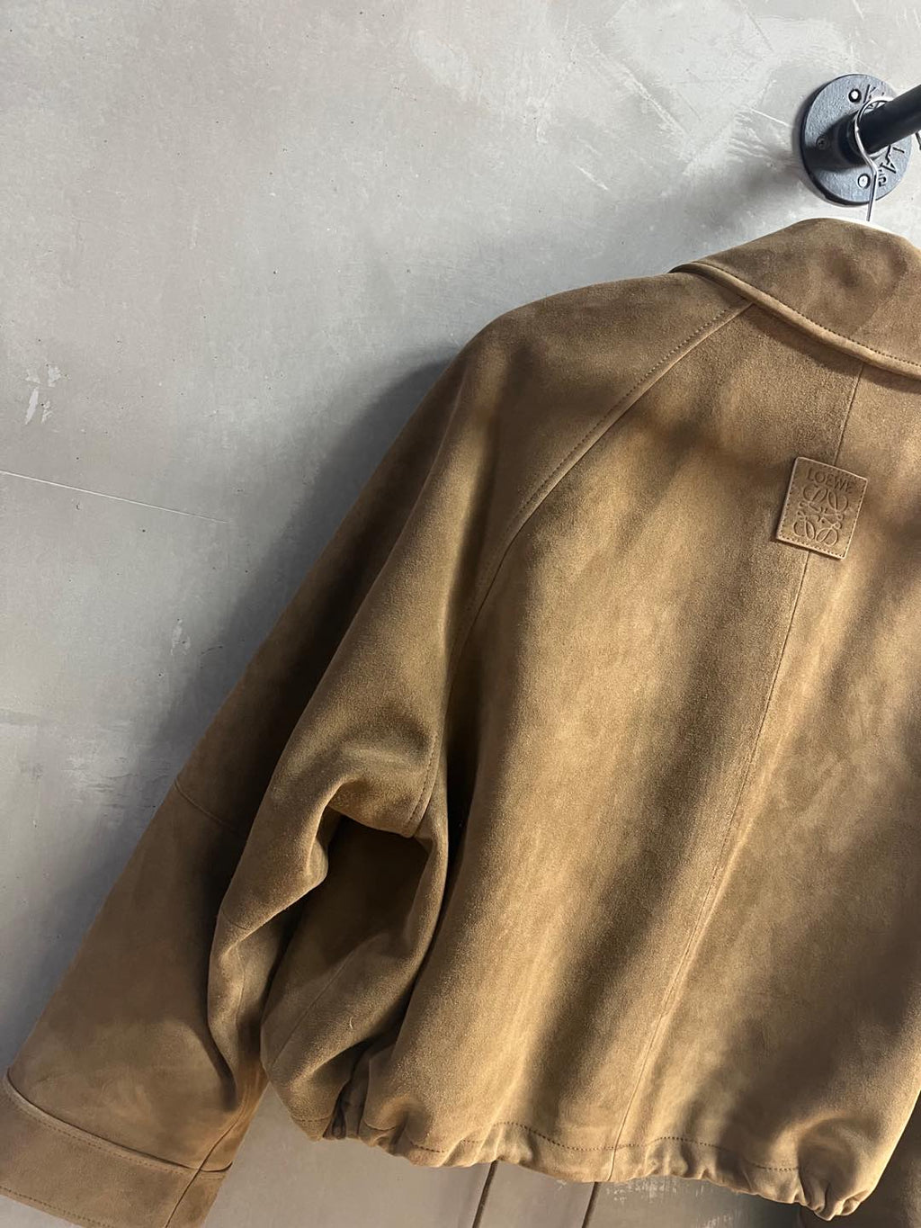 Loewe 2025 Leather Jacket Khaki Brown Cashmere