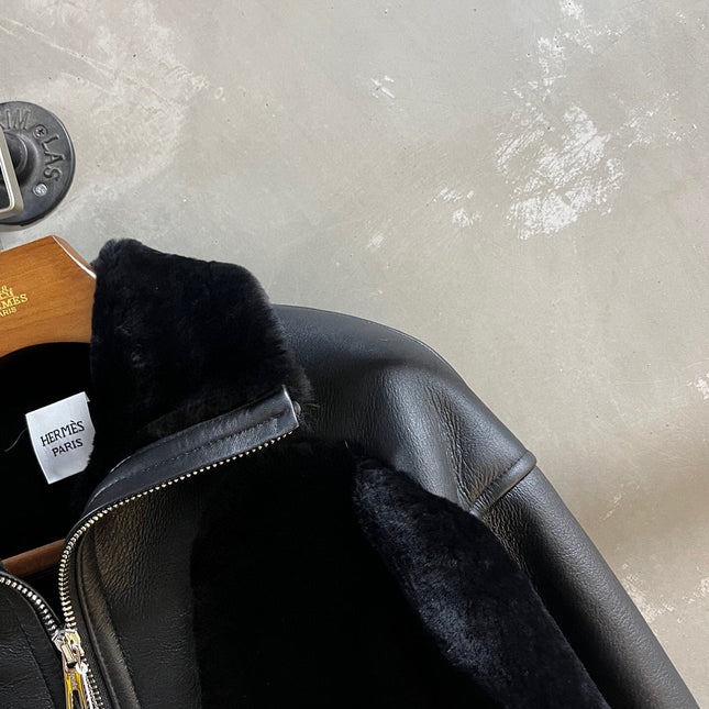 HERMES 25S SHEARLING JACKET 349