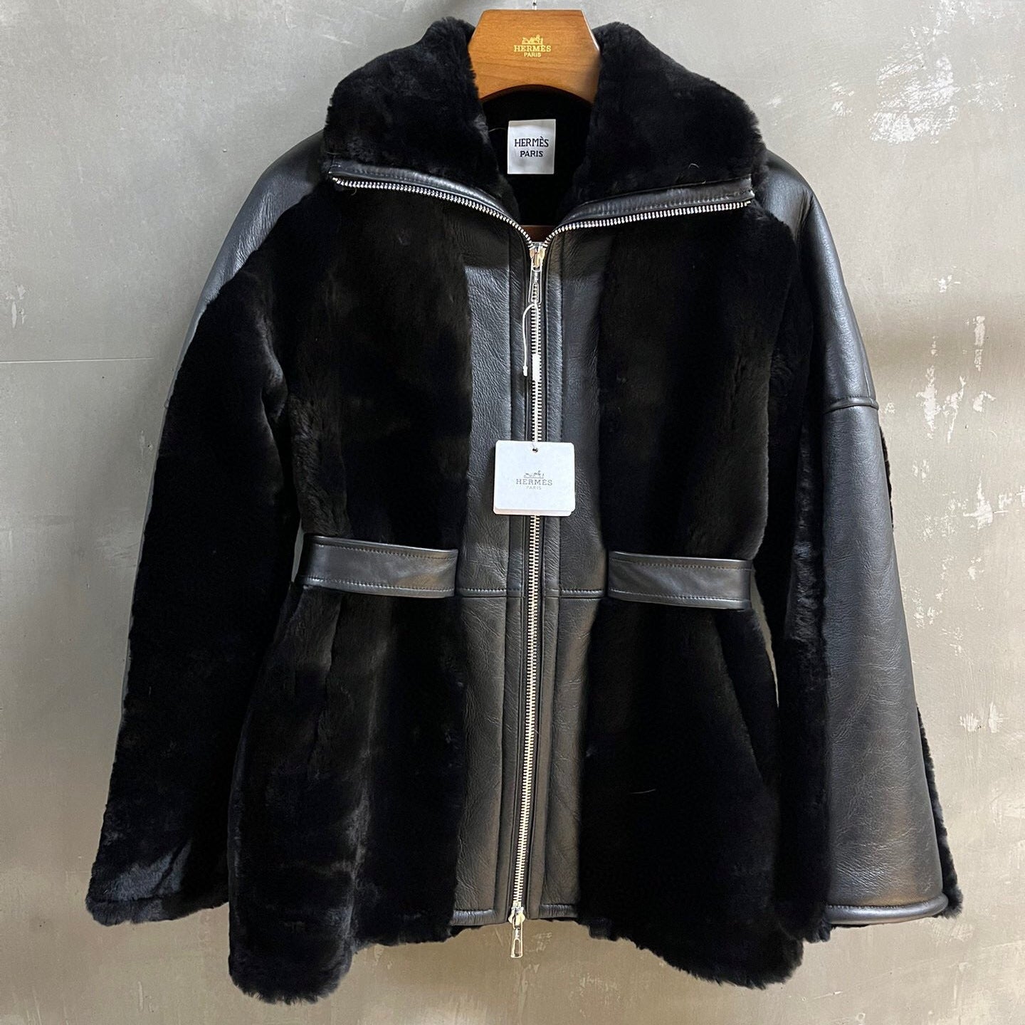 HERMES 25S SHEARLING JACKET 348