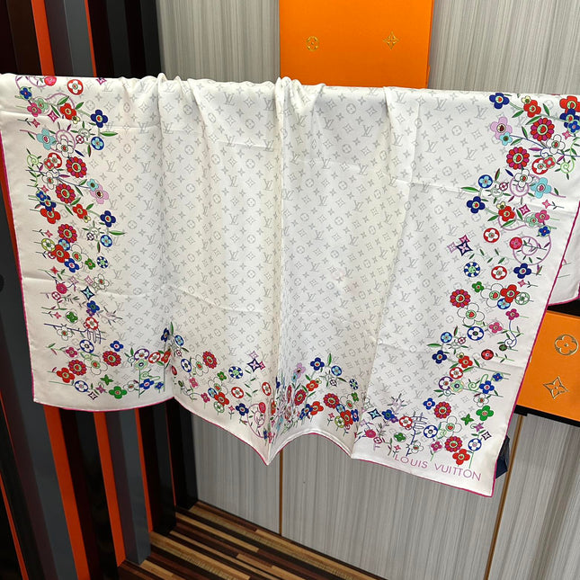 LV SCARF 90 CM IN SILK 01