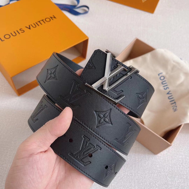 LV 25S BELT 40 MM IN BLACK CALFSKIN 593215