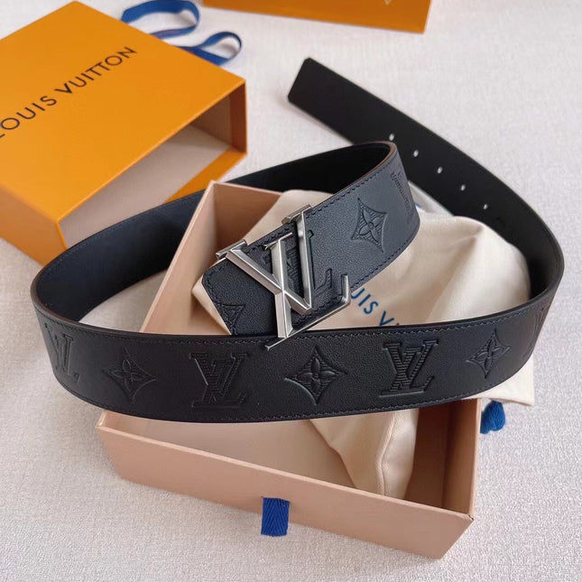 LV 25S BELT 40 MM IN BLACK CALFSKIN 593215