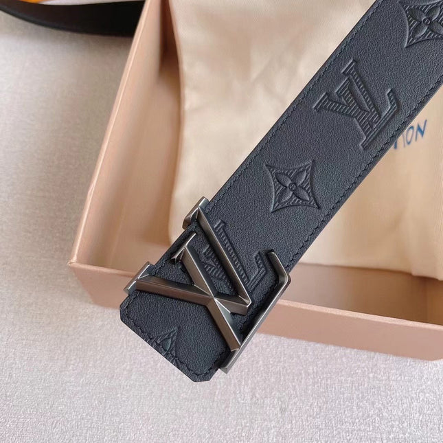 LV 25S BELT 40 MM IN BLACK CALFSKIN 593217