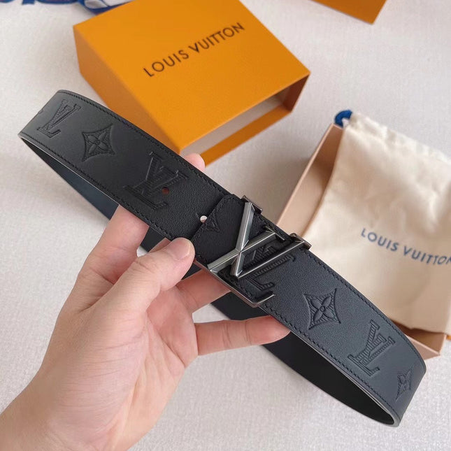 LV 25S BELT 40 MM IN BLACK CALFSKIN 593217