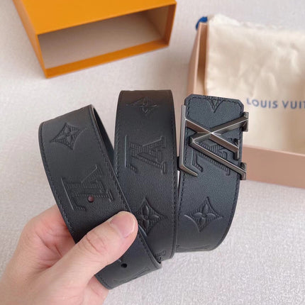 LV 25S BELT 40 MM IN BLACK CALFSKIN 593217