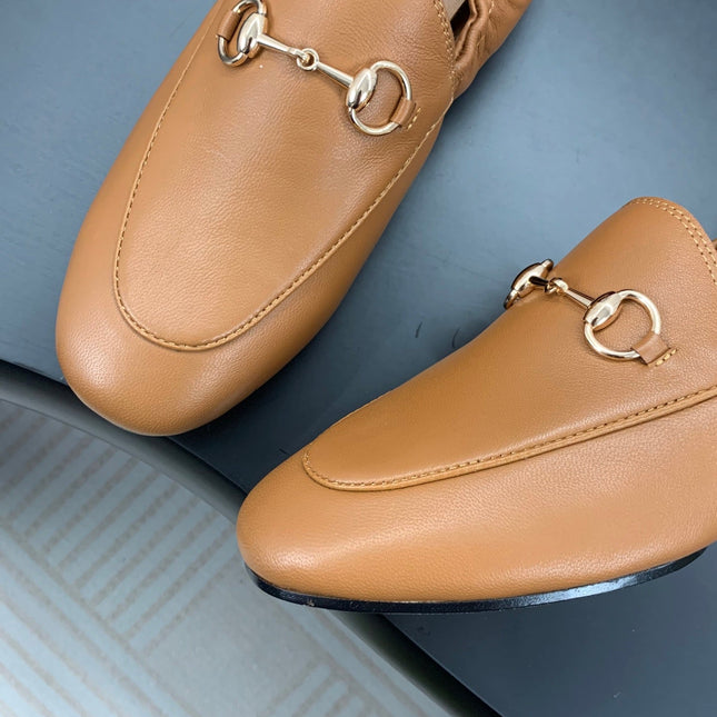 GUCCI 26S LOAFERS IN BROWN CALFSKIN
