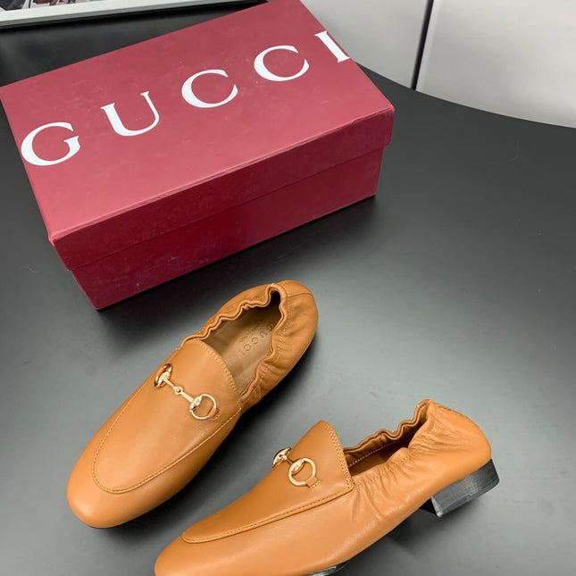 GUCCI 26S LOAFERS IN BROWN CALFSKIN
