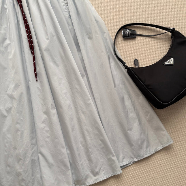 PRADA 26S ELASTIC WAIST MIDI SKIRT STYLE 844