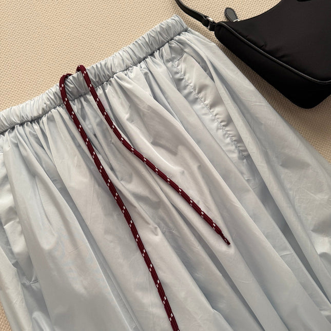 PRADA 26S ELASTIC WAIST MIDI SKIRT STYLE 844