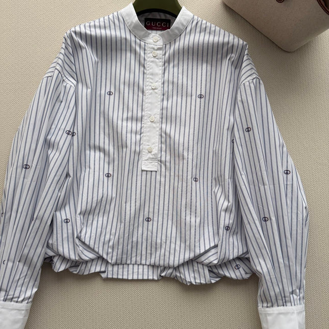GUCCI 26S MANDARIN COLLAR SHIRT 324