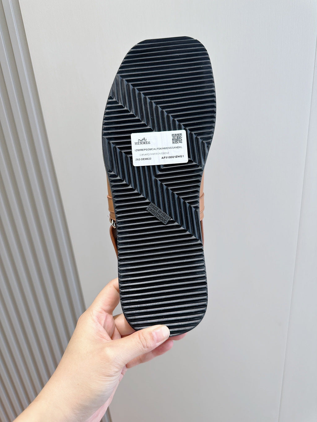 HM HENRIO FLAT SANDAL AEGEAN CALFSKIN