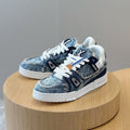 LV TRAINER SNEAKER CERULEAN BLUE MONOGRAM DENIM