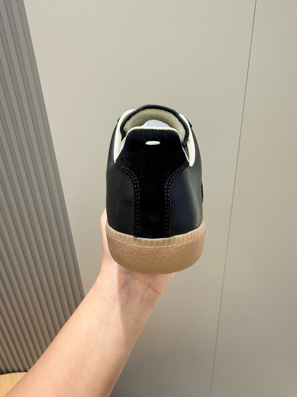 MM SNEAKER IN BLACK SUEDE PATCHWORK CALFSKIN