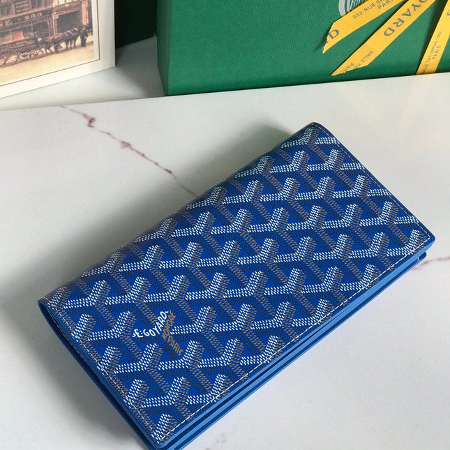 RICHELIEU WALLET 19 IN SAPPHIRE BLUE GOYARDINE CANVAS