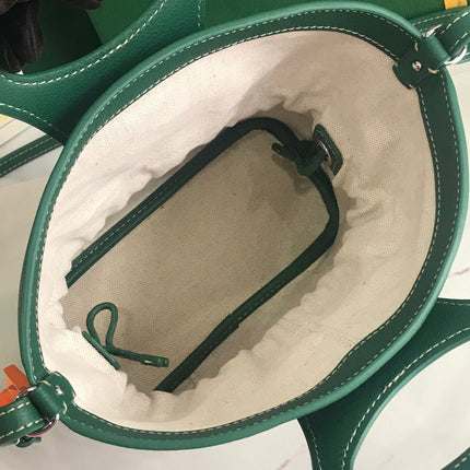 GOYA 26S BELUGA MINI BAG 23MM IN DEEP TEAL GREEN GOYARDINE CANVAS AND CALFSKIN