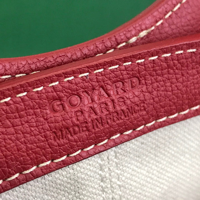 GOYA 26S BELUGA MINI BAG 23MM IN DARK RED GOYARDINE CANVAS AND CALFSKIN